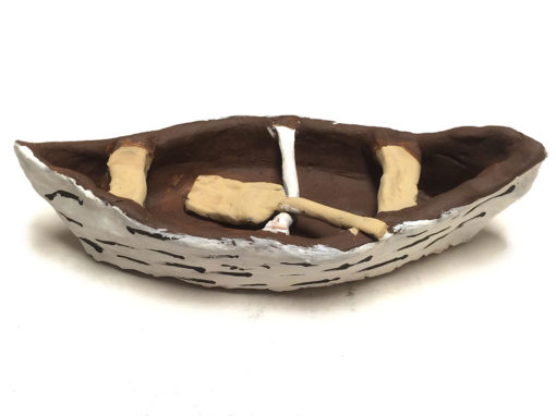 Boat – clay and acrylic paint